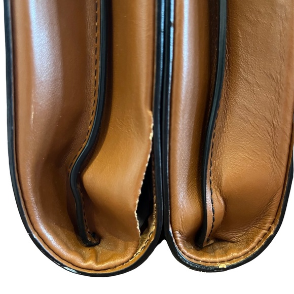 Lancel Bags Rare Lancel Clic Envelope Woodblack Leather Crossbody